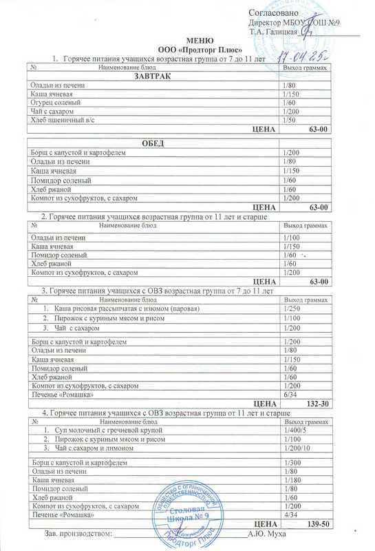 Меню 17.04