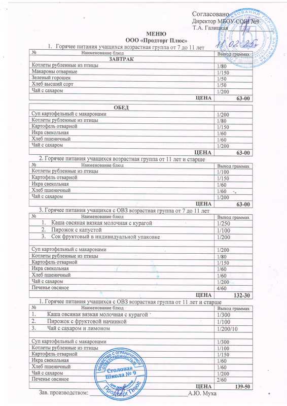 Меню 11.02.25